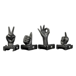 Guerilla Tactical Organes de visée RIS (x4) Funny Fingers Noir