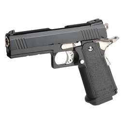 Golden Eagle Pistolet Hi-Capa 4.3 GBB Full Metal Noir/Argent 0.8J