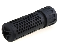 BO Silencieux QD CQB Métal Noir 14mm CCW avec Cache-Flamme fourni