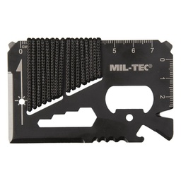 Kit de survie multi-fonctions Noir avec paracorde