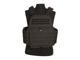 Gilet tactique porte plaque Noir fixation MOLLE