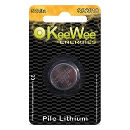 Pile bouton Lithium Manganese CR2016 (x1)