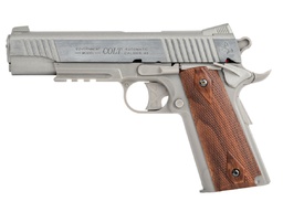 Colt 1911 Stainless Railgun Metal Fixe Co2 1J