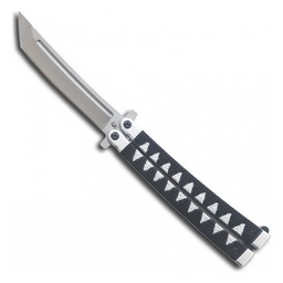 Black Japanese butterfly knife, 9cm blade