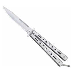 Openwork grey butterfly knife