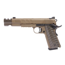 KJ Works KP-16 1911 CO₂ 6mm Full Metal Blowback Tan Custom + 1J compensator